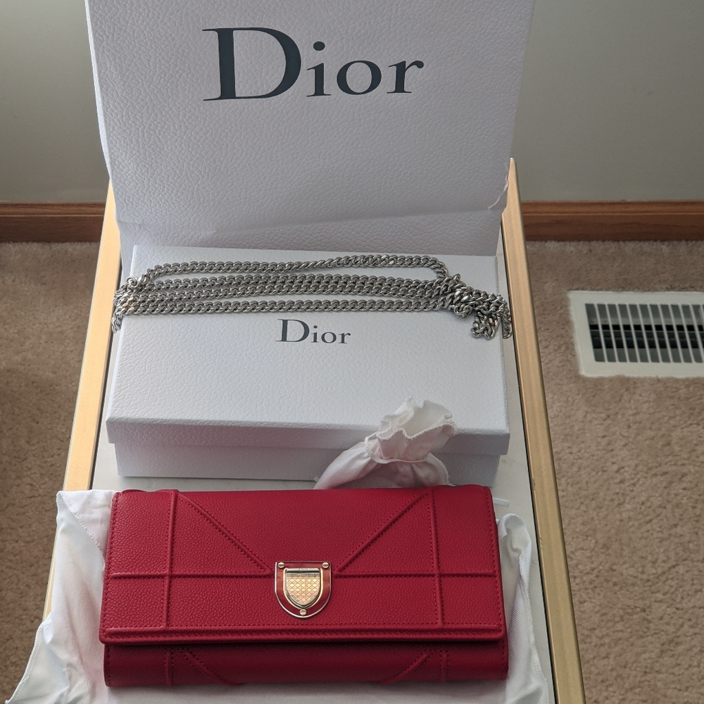 Vintage Dior Diorama Wallet on Chain